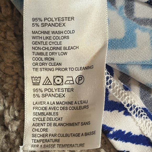 Tommy Bahama Mayan Maze Halter Dress XS blue resort wear women’s beach pool - Picture 5 of 8